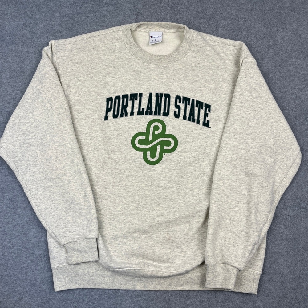 Champion Sweatshirt Mens Large Gray Portland State Vikings Crewneck Pullover